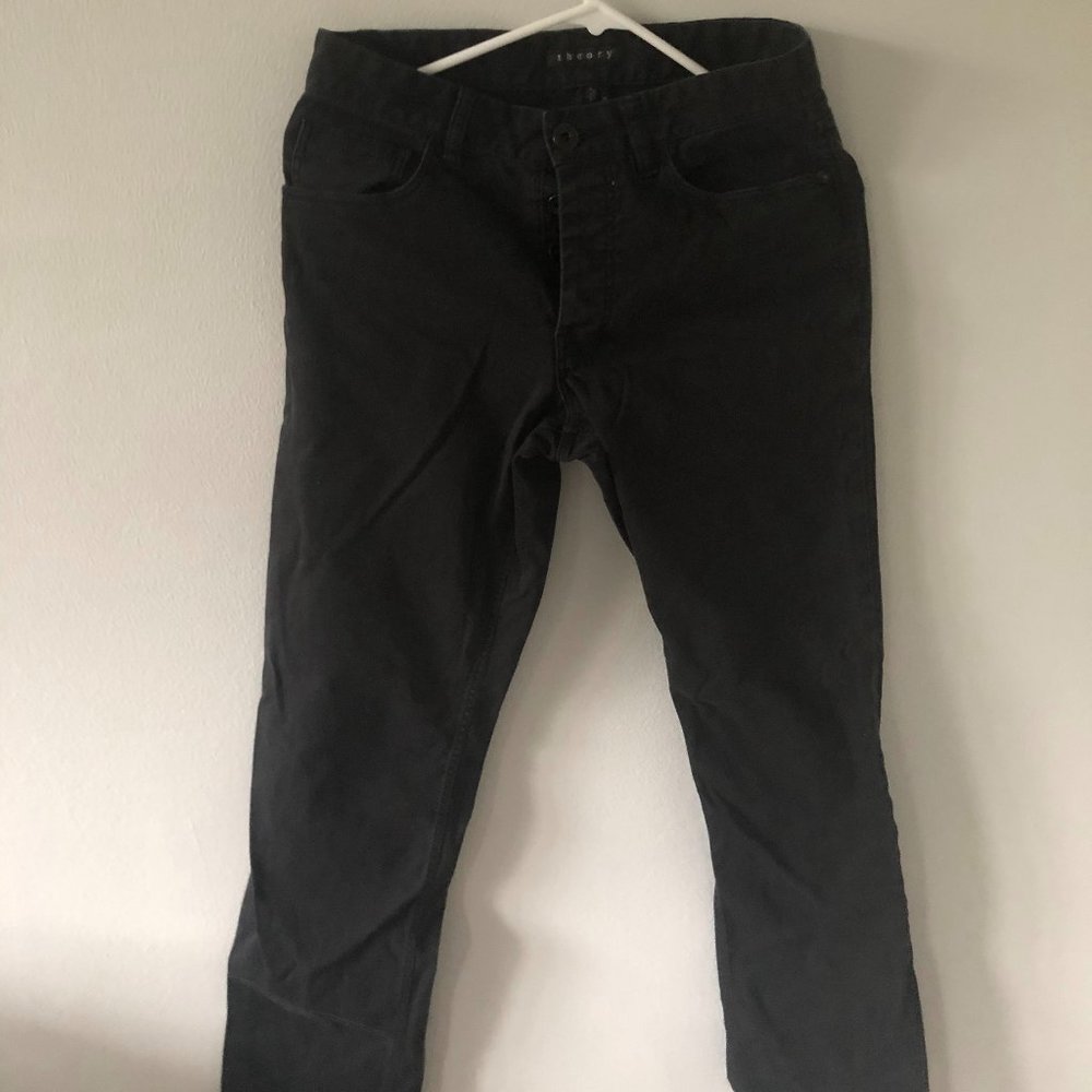 Theory Ziggy Slim Leg Black Jeans